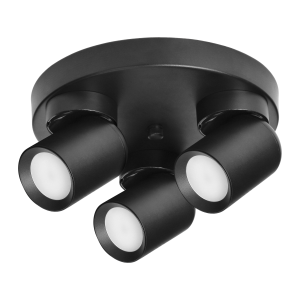 MALTA SP 3, wall and ceiling light, GU10 max. 3x12W, IP20, black, circular base MALTA SP 3, wall and ceiling light, GU10 max. 3x12W, IP20, black, circular base